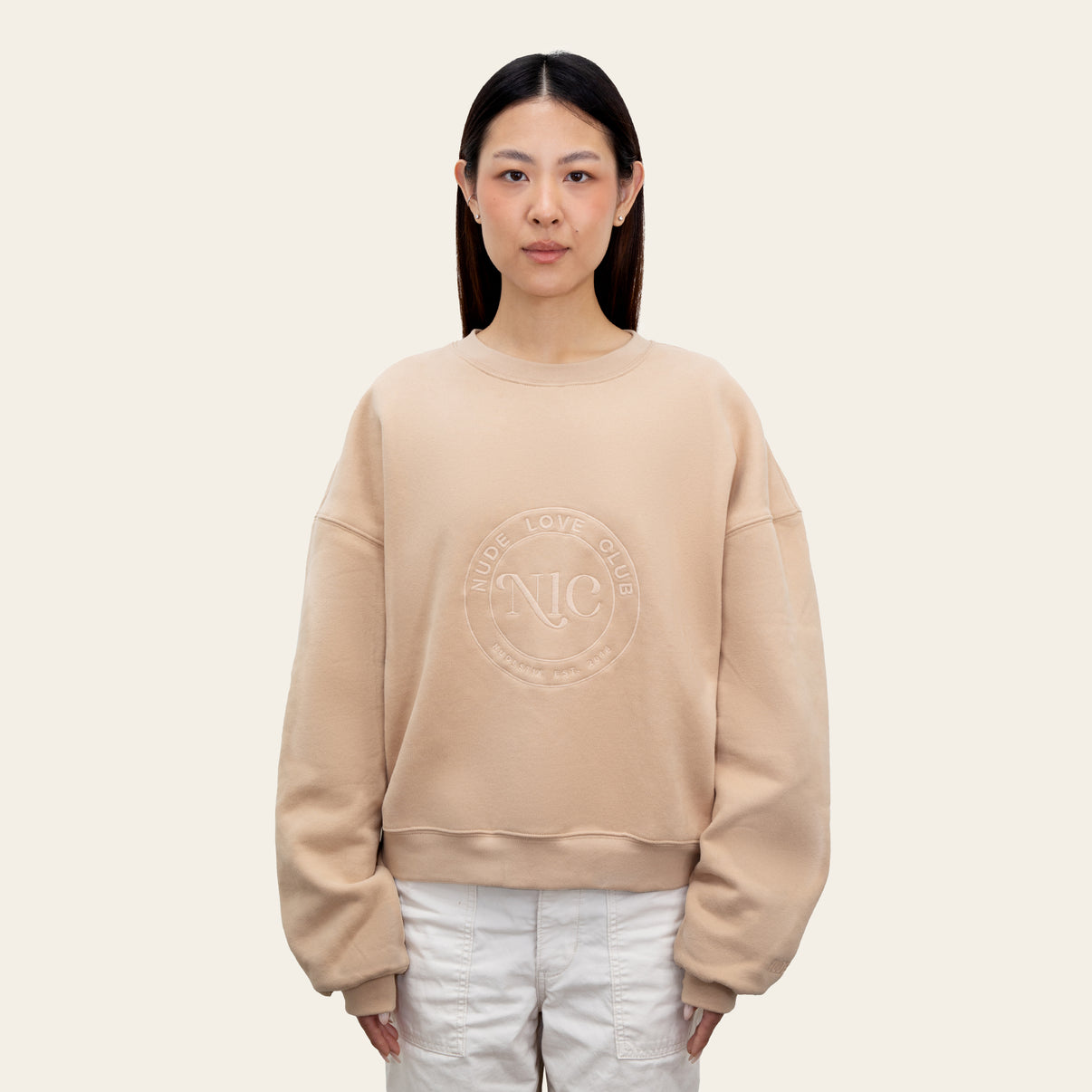 Nude Love Club Emblem Crewneck – Tan