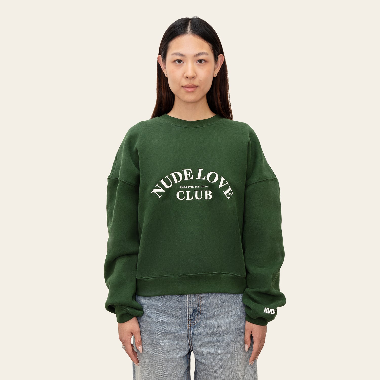 NEW NUDE LOVE CLUB Crewneck Sweaters - Green