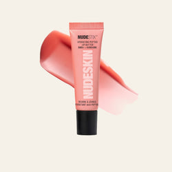 CANDY KISS Hydrating Peptide Lip Butter swatch behind product 