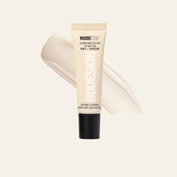 hydrating peptide lip butter clear gloss bottle with swatch