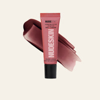 hydrating peptide lip butter Sugar Plum bottle with swatch