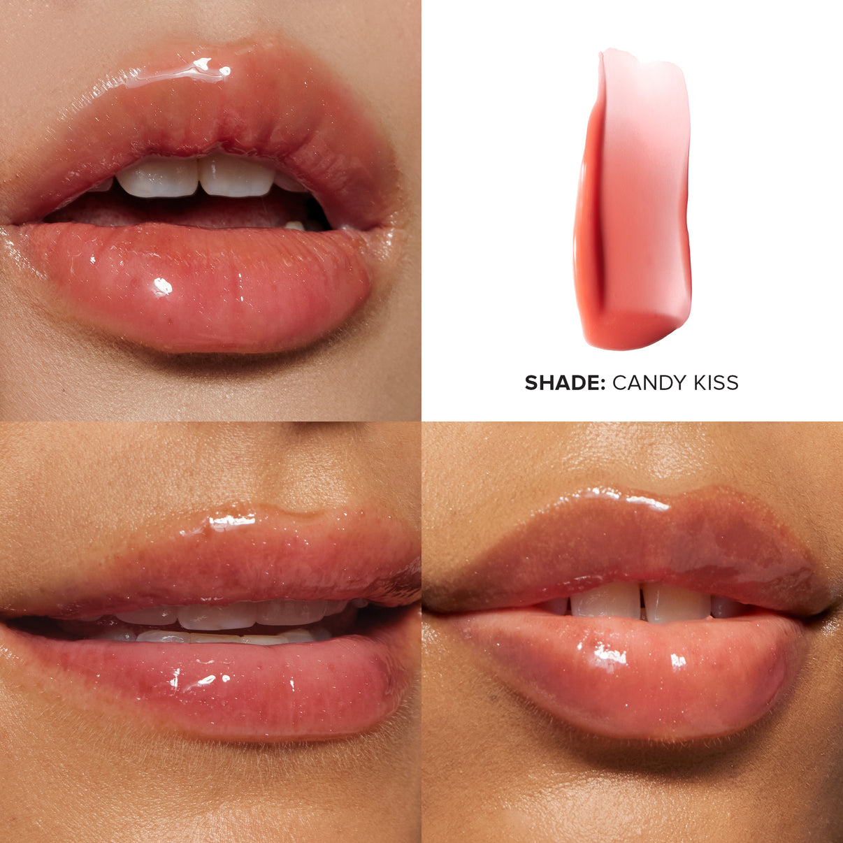 candy kiss swatch on lips