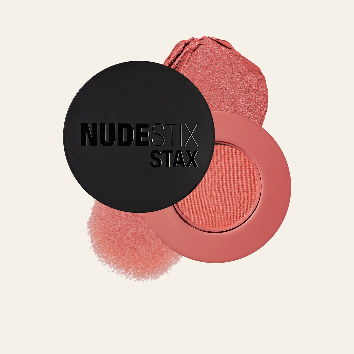 STAX All Over Color Blush Balm in the shade Cheeky Coral