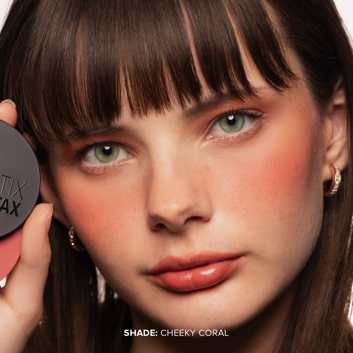 STAX All Over Color Blush Balm in the shade Cheeky Coral