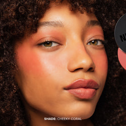 STAX All Over Color Blush Balm in the shade Cheeky Coral