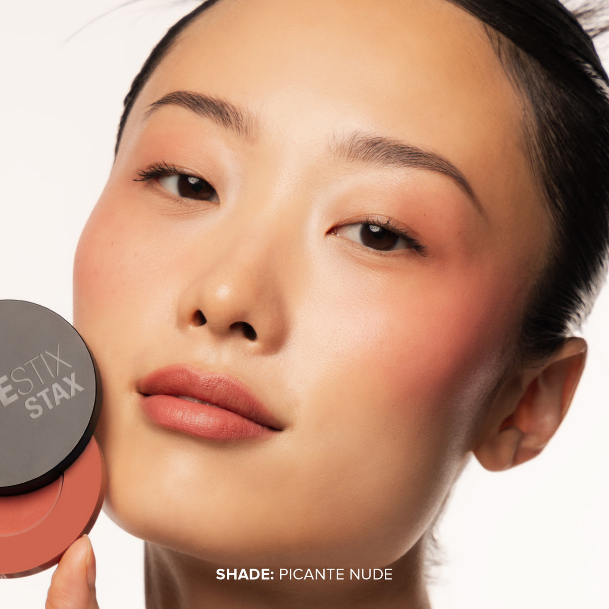STAX All Over Color Blush Balm in the shade Picante Nude