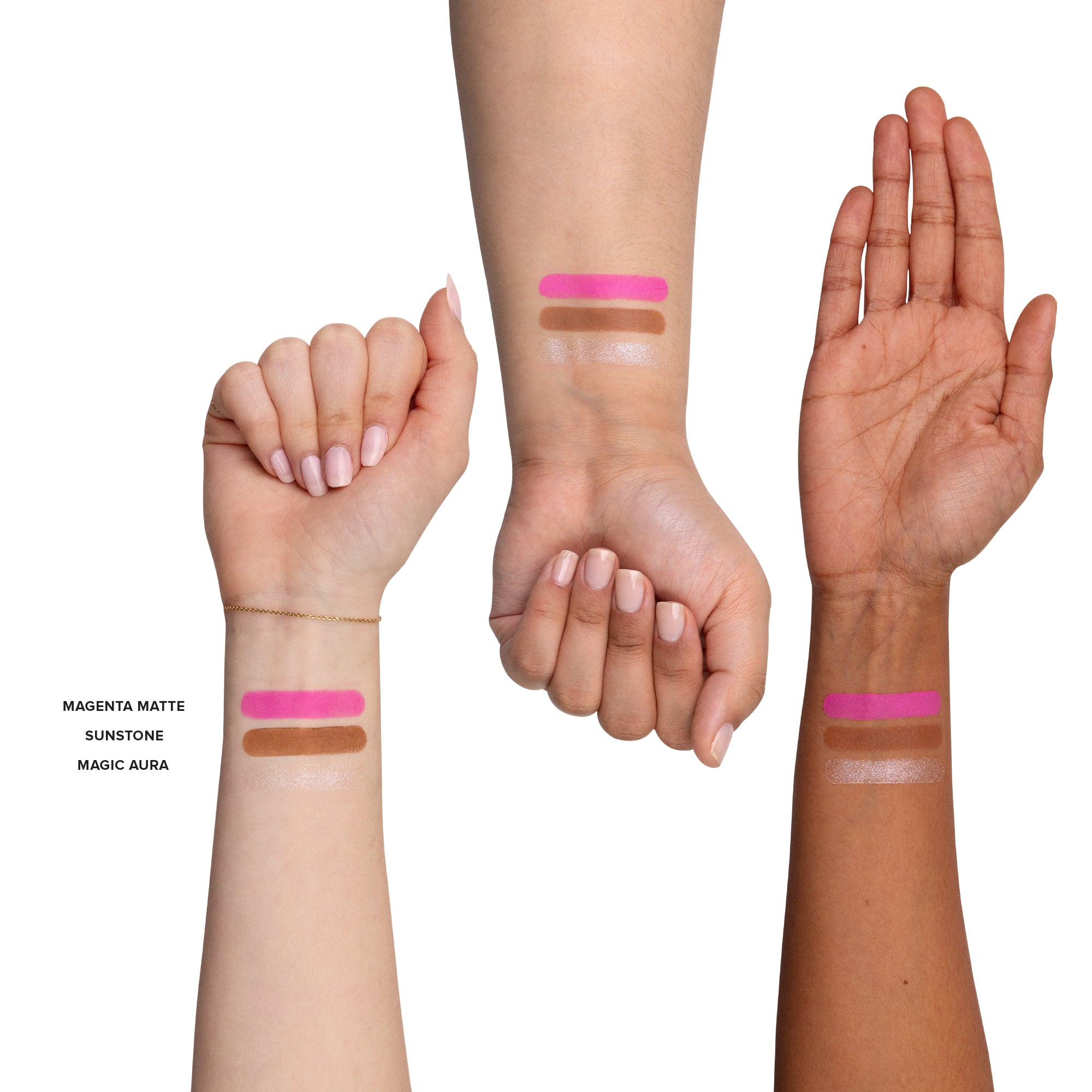 NUDESTIX Sunpink Glow - 3 Pieces STAX Set - Magic Aura, Magenta