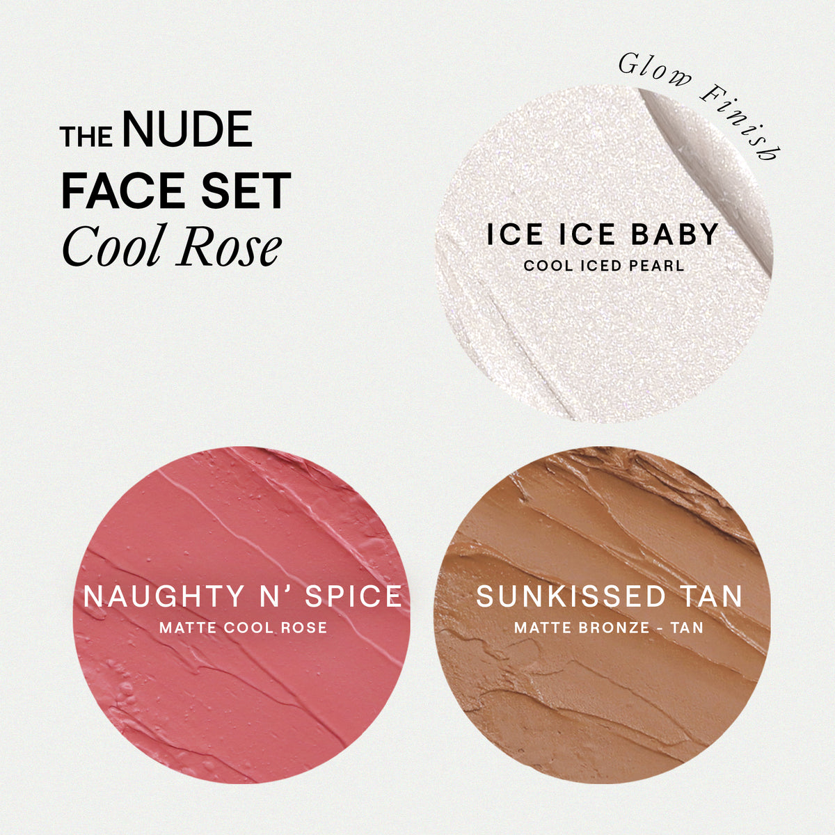 Nude Face Set: 3 Step Cool Rose