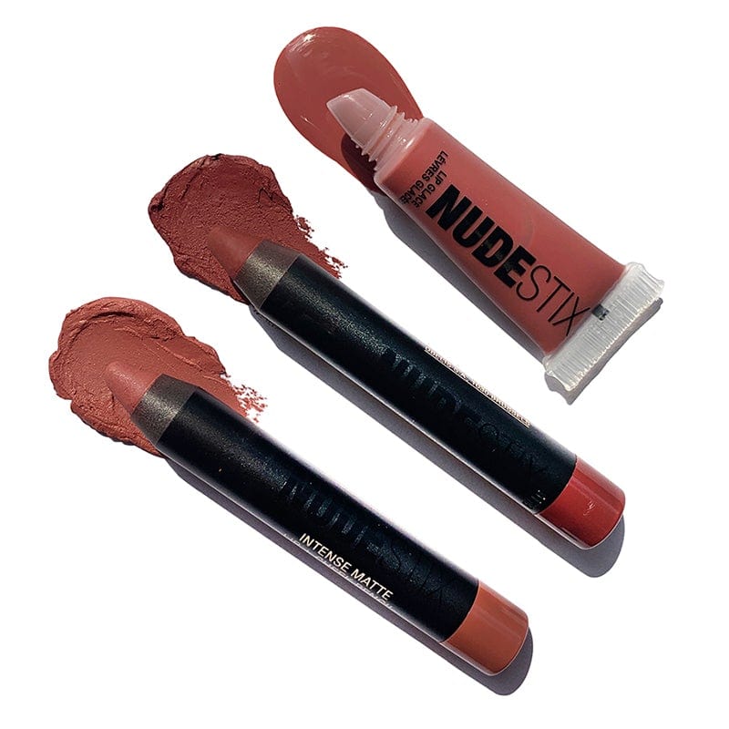 Nudestix Nude + Sultry Lips 3PC Mini Kit makeup products 