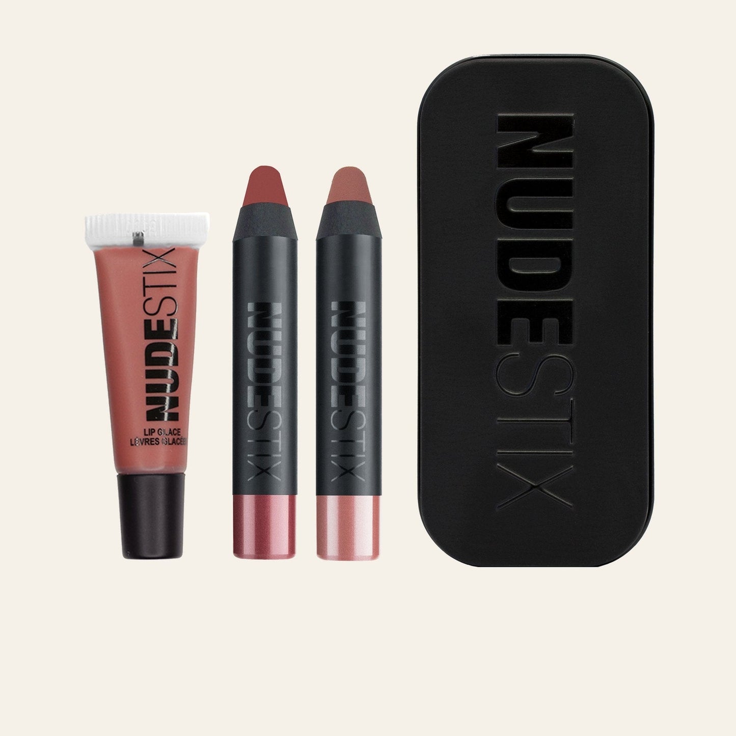 Nudestix Nude + Sultry Lips 3PC Mini Kit makeup products
